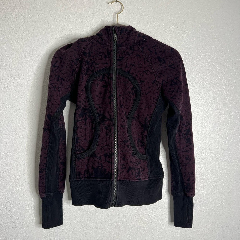 Lululemon Scuba Back and Purple Zip Up Sweatshirt Size 2